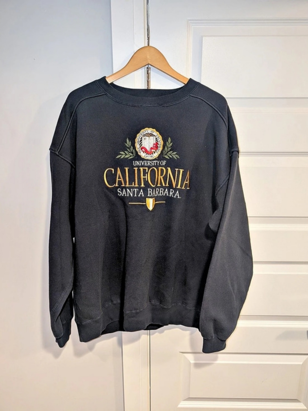 Galt Sand University of California Santa Barbara Embroidered Crest Crewneck